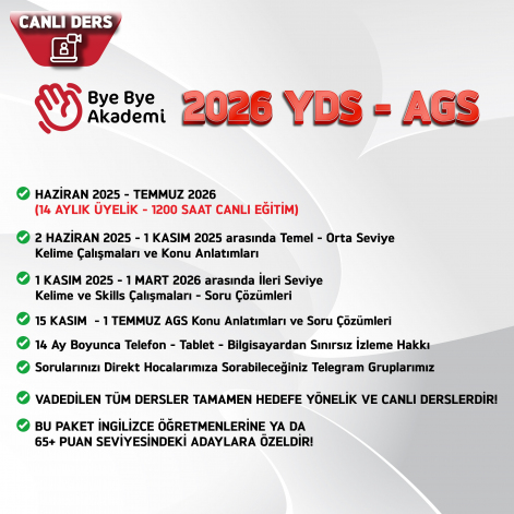 2026 YDS - AGS (CANLI)