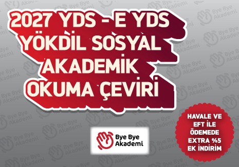 2027 Yds - E yds - Yökdil Sosyal Akademik Okuma Çeviri